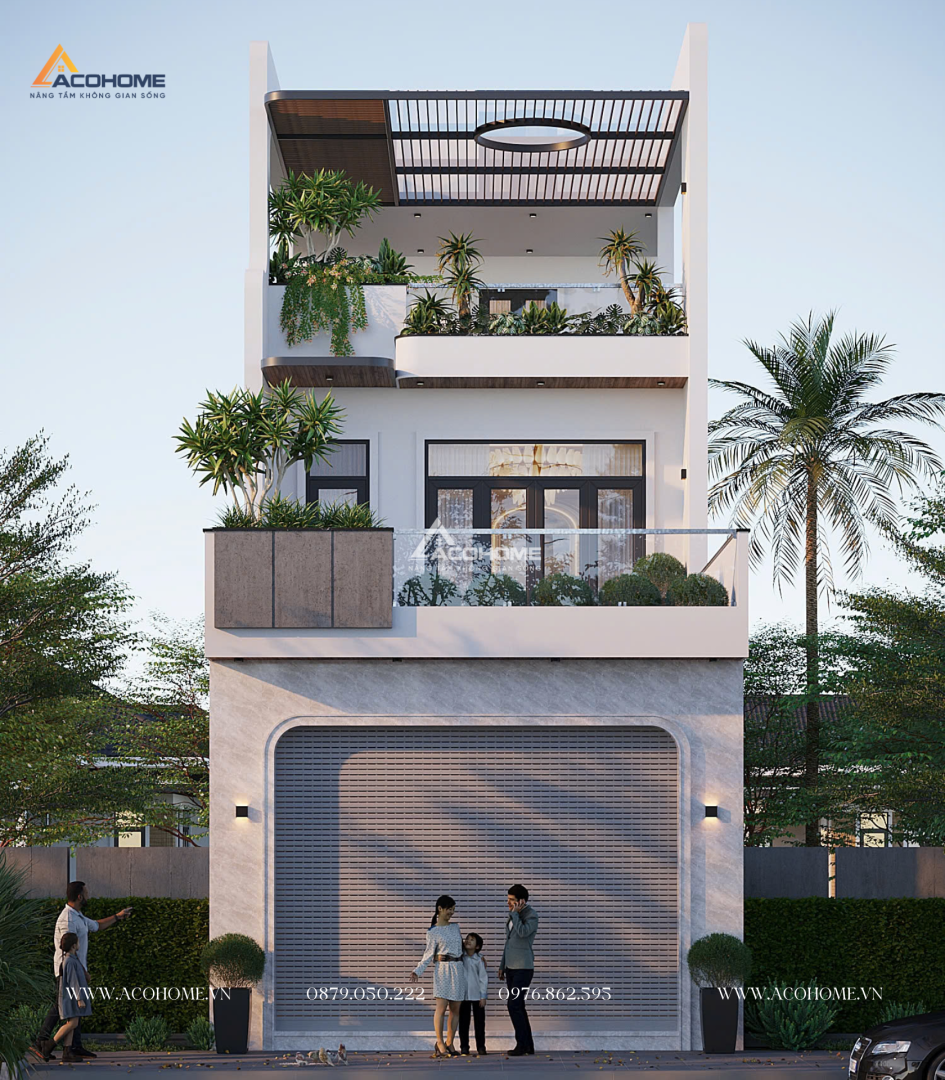 Thiết kế mái bằng 2 tầng…