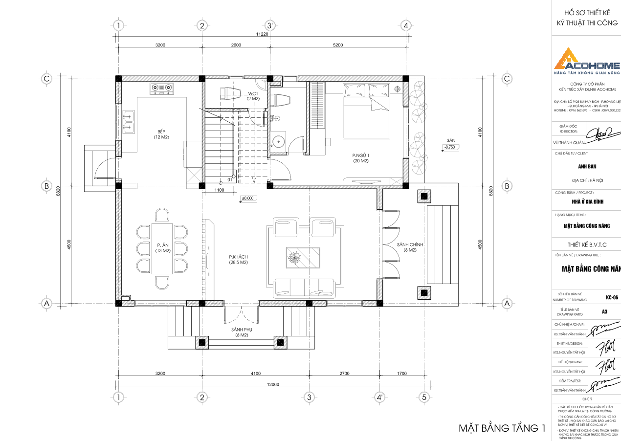Định vị mặt bằng nhà mái nhật